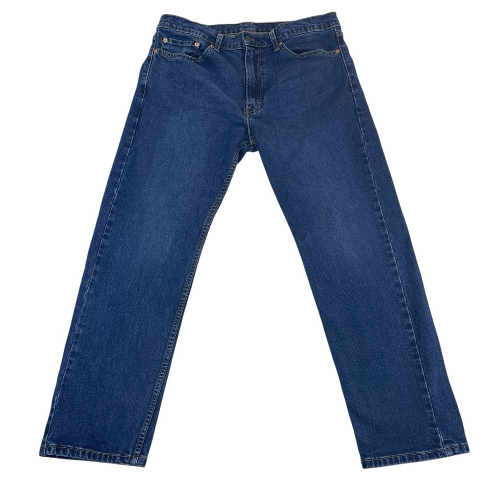 Levis 505 Jeans Mens 36x29 Regular Fit Straight Leg Blue Denim Cowboy